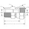 World Wide Fittings Male Pipe to Female 37 Deg. JIC Swivel Stainless Steel 6505X08X08SS - alternate 1
